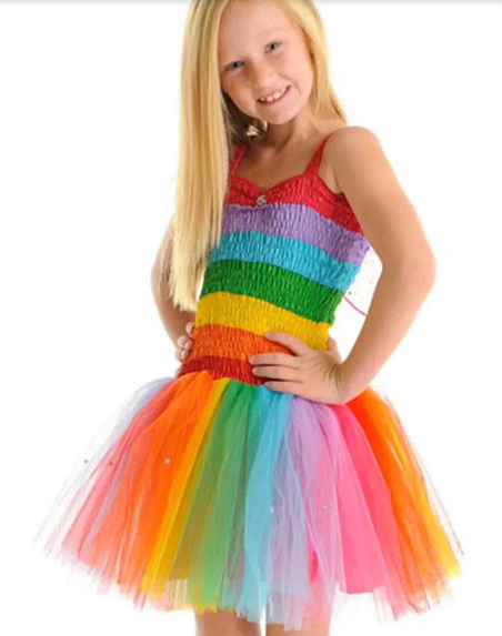 Dress Up Friendship Fairy Dress Large 6-8yrs Rainbow Dress Up