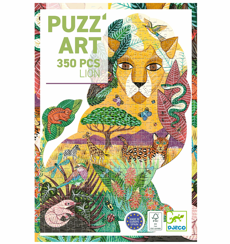 Djeco Puzz'Art Lion Shaped Puzzle 150pc Puzzle