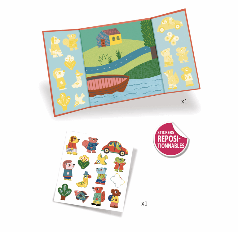 Djeco Animal Stickers Set stickers