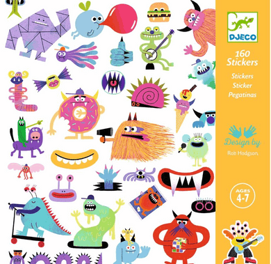 Djeco Monster Stickers 160pc stickers
