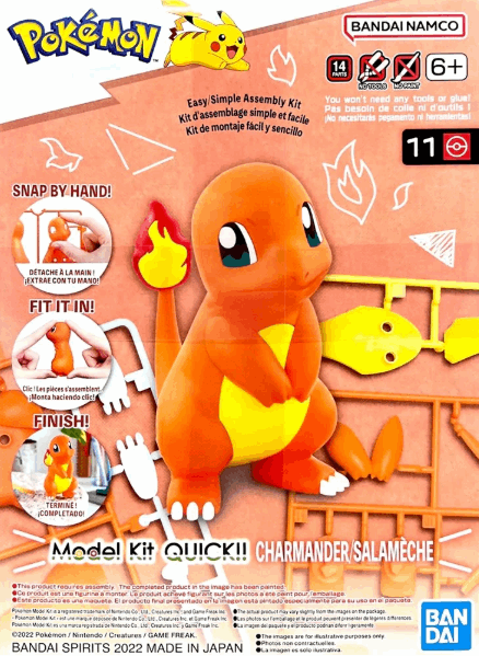 Bandai Pokemon Model Kit Quick CHARMANDER model kit