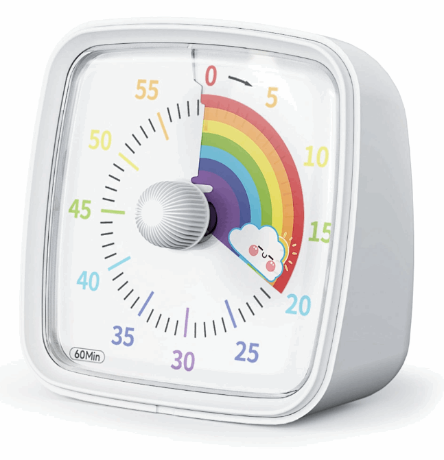 Visual Timer Manual 60mins Various Styles Rainbow Cloud Visual Timer