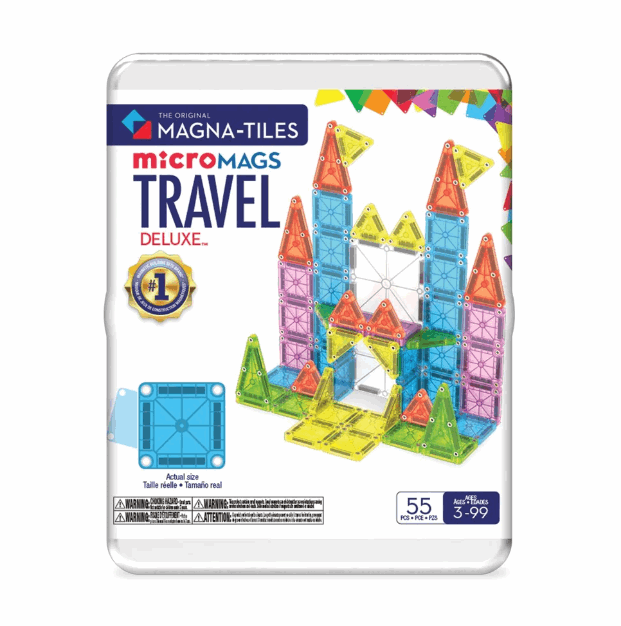 Magna Tiles Micromags Travel Set Deluxe 55pc magnetic tiles