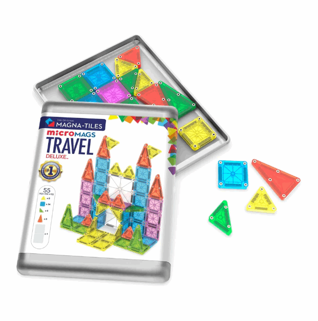 Magna Tiles Micromags Travel Set Deluxe 55pc magnetic tiles
