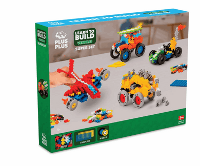 Plus-Plus Learn To Build Vehicles Super Set 822pc Construction Toy