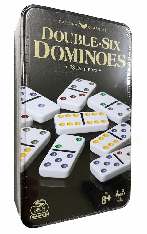 Spin Master Games Dominoes D6 Tin Set Board Games