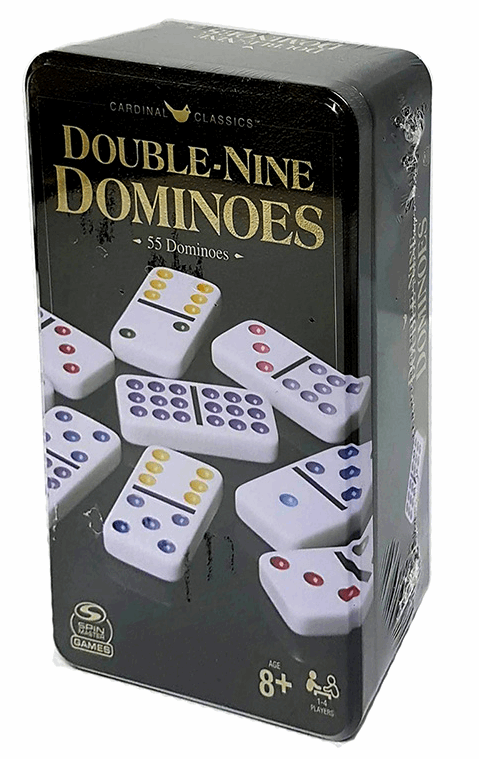 Spin Master Games Dominoes D9 Tin Set Board Game