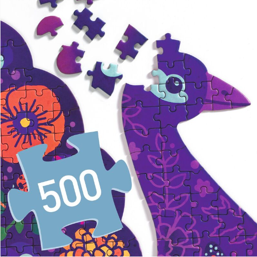 Djeco Puzz'art Peacock 500pc Puzzle
