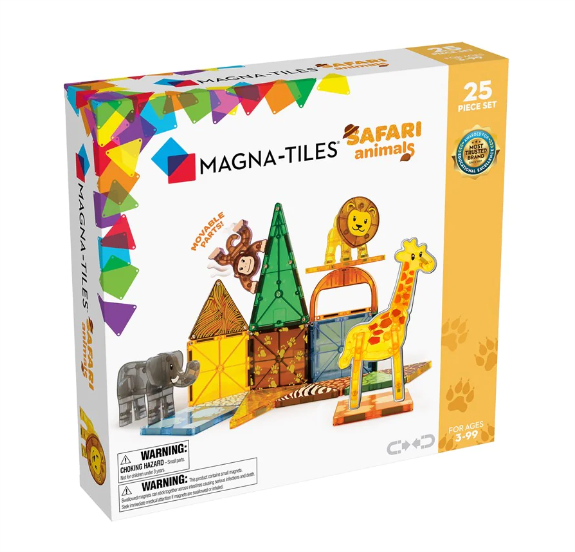 Magna Tiles Safari Animals 25pc Set Construction