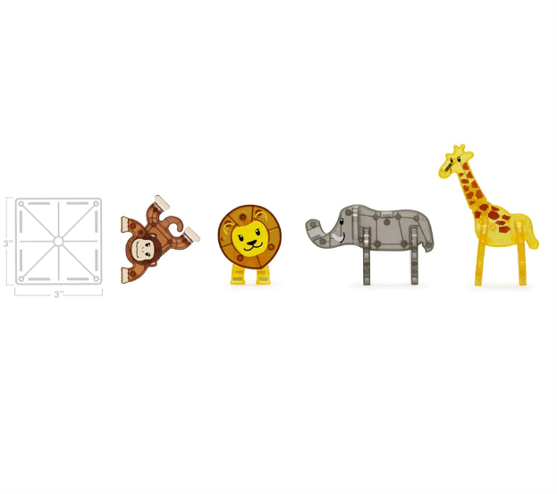 Magna Tiles Safari Animals 25pc Set Construction