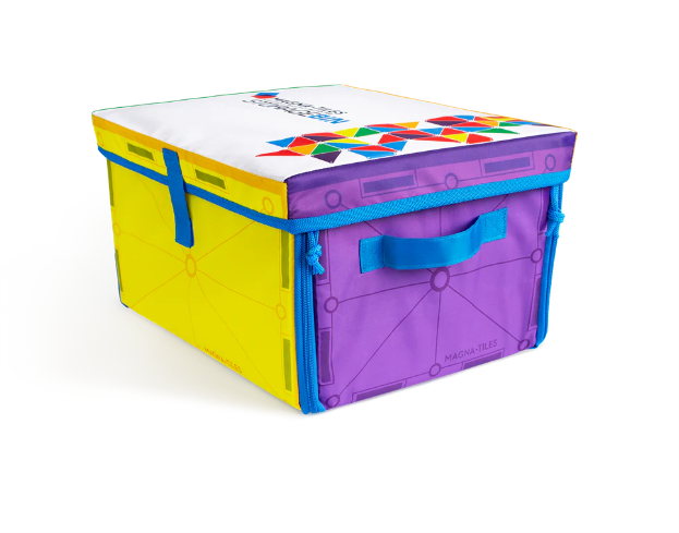 Magna Tiles Storage Bin & Interactive Play Mat Construction