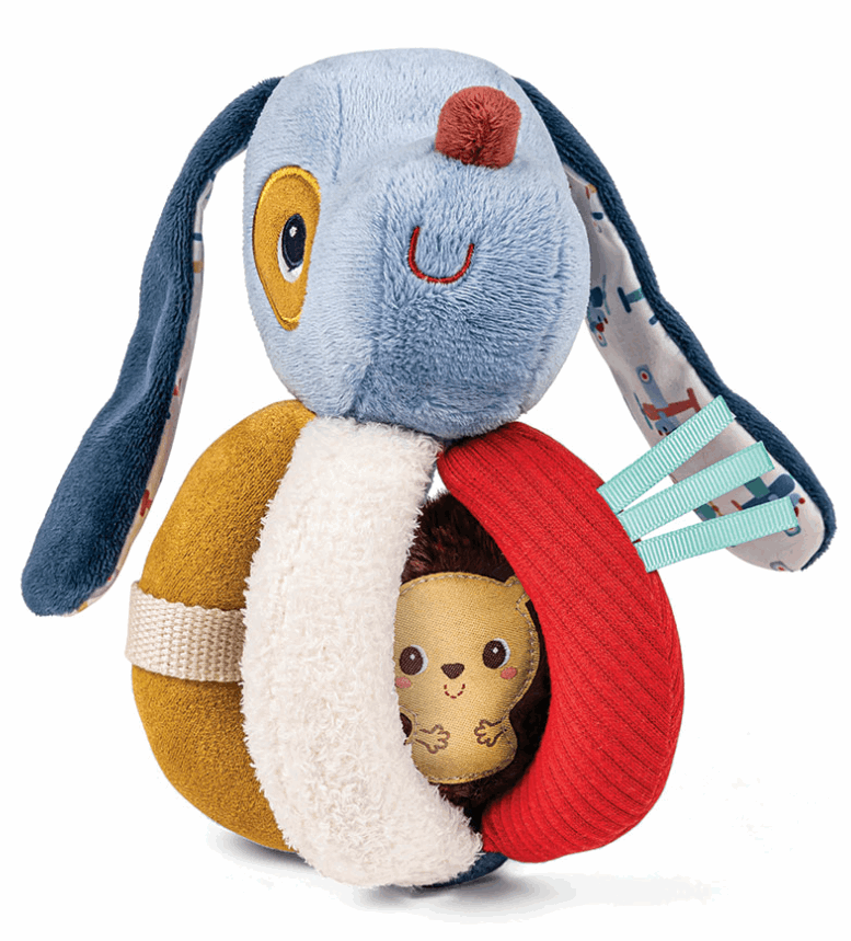 Lilliputiens Jules Dog Rattle with Handles Baby Activity Toys