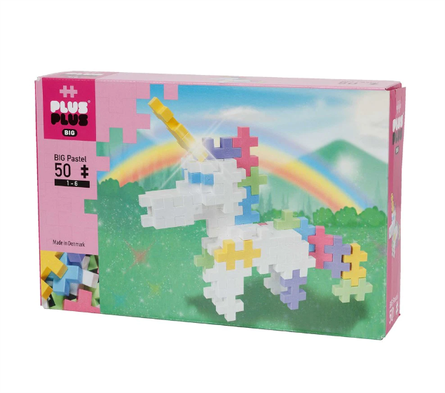 Plus-Plus Big Pastel Unicorn 50pc Set Construction
