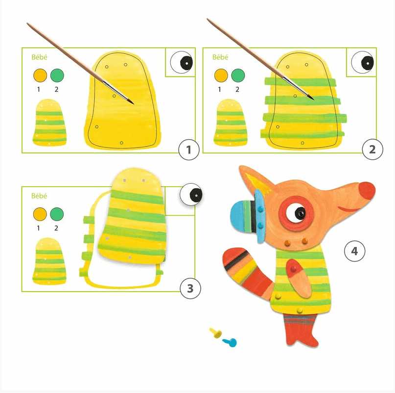Djeco Fox Family Painting Set Art and Craft