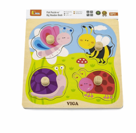 Viga Big Knob Puzzle Garden Insects puzzle