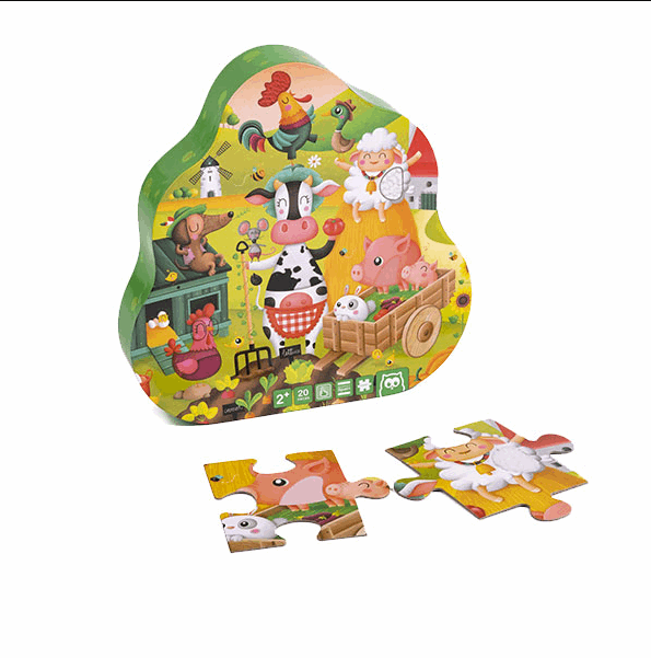 EurekaKids Eco Farm Textures Puzzle 20pc puzzle