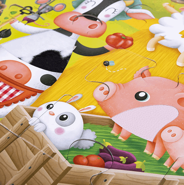 EurekaKids Eco Farm Textures Puzzle 20pc puzzle