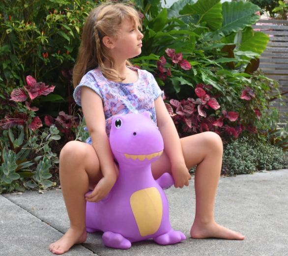 Kaper Kidz Bouncy Rider Periwinkle T-Rex Ride On
