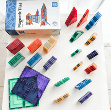 Load image into Gallery viewer, Learn and Grow Toys Magnetic Tiles Base Pack 64pc magnetic tiles
