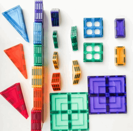 Learn and Grow Toys Magnetic Tiles Base Pack 64pc magnetic tiles