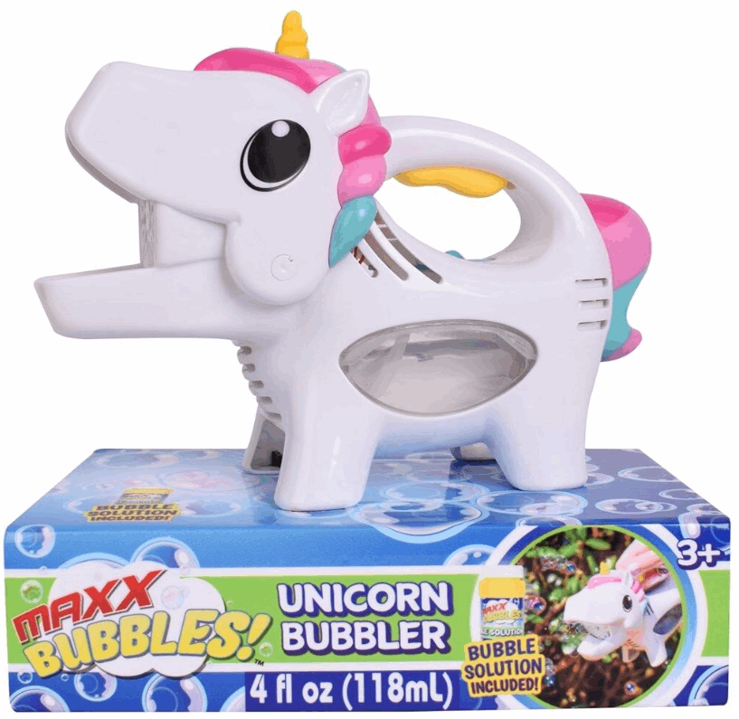 MAXX Bubbles Handheld Unicorn Bubbler bubble blower
