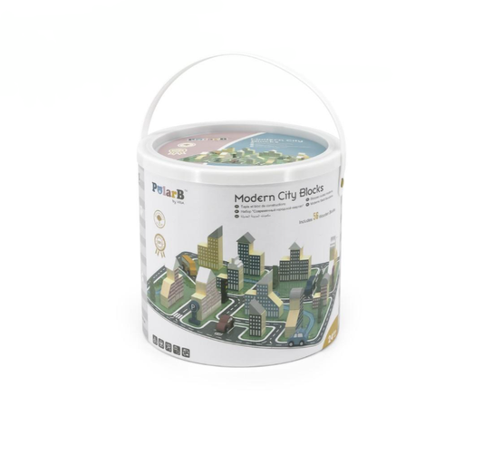 PolarB by Viga Toys Wooden Modern City Blocks. 