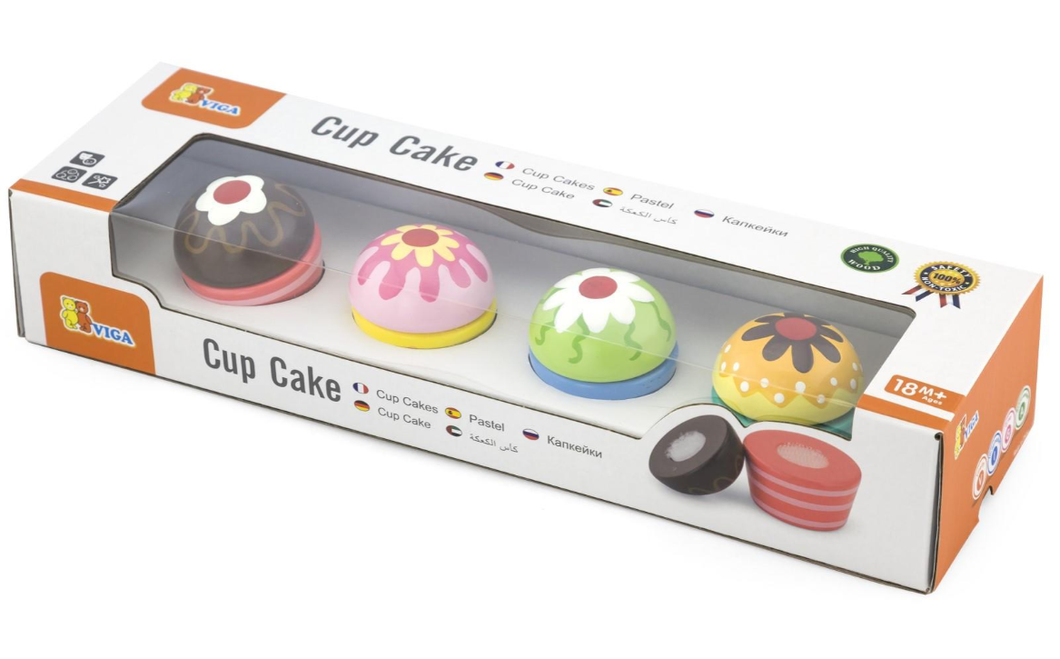 Viga Wooden Cupcakes 4pc Set