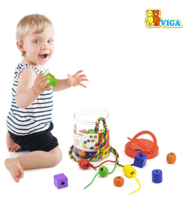 Viga Lacing Beads Learning Aid