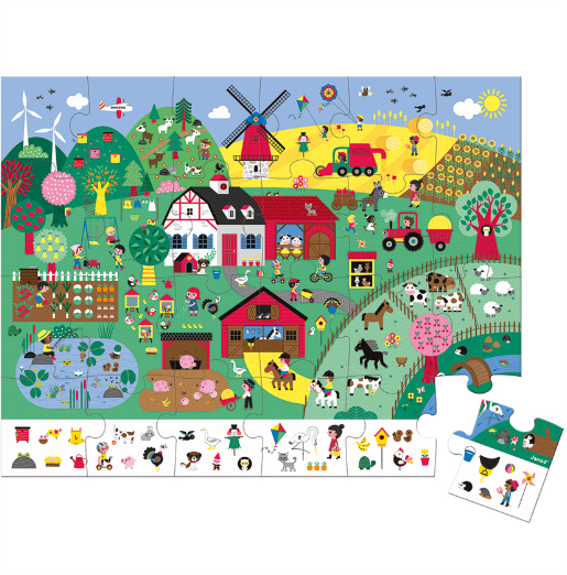 Janod Farm Observation Puzzle 24pc Puzzle