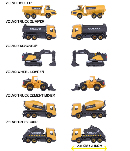 Majorette VOLVO Construction Vehicles