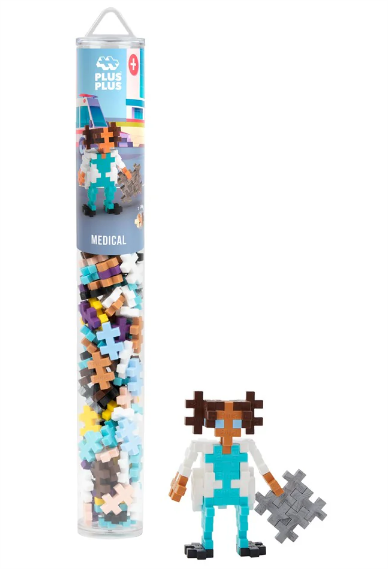 Plus-Plus 100pc Tubes Assorted Everyday Heroes Medical Construction