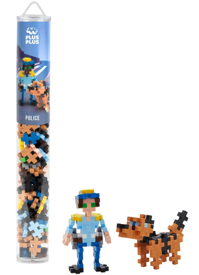 Plus-Plus 100pc Tubes Assorted Everyday Heroes Police Construction