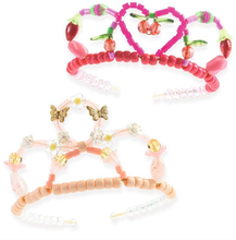Load image into Gallery viewer, Djeco Duo of Pink Bead Kit Tiaras
