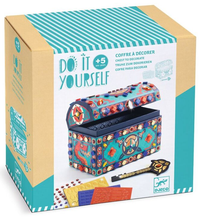 Load image into Gallery viewer, Djeco DIY Treasure Chest with decorations
