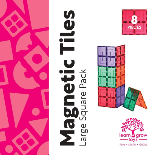 Learn & Grow Toys Magnetic Tiles Large Squares Construction