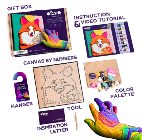Okto Fox Colouring with Clay Set 29cm x 29cm Art & Craft Kits