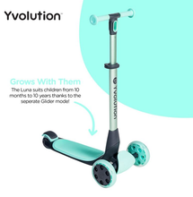 Load image into Gallery viewer, Yvolution Glida Luna 5 in 1 Scooter &amp; Ride On
