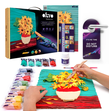 Okto Sensory Art Creative Set Sunflowers 30cm x 40cm Art & Craft Kits