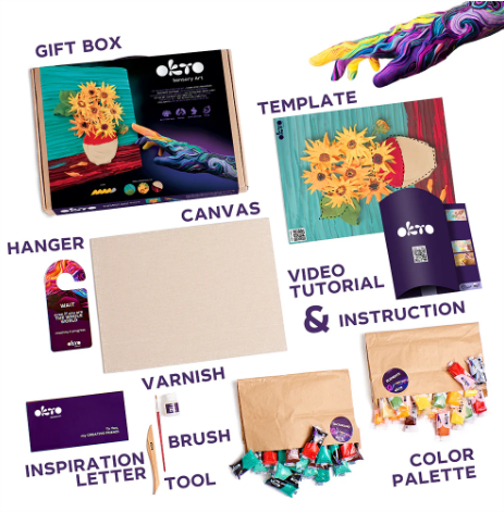 Okto Sensory Art Creative Set Sunflowers 30cm x 40cm Art & Craft Kits