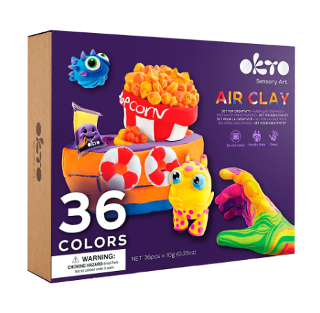 Okto Sensory Art 36 Colour Air Clay Creative Set Art & Craft Kits