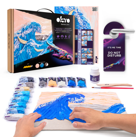Okto Sensory Art Creative Set Big Wave In Kanawaga 30 Cm X 40 Cm Art & Craft Kits