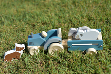 Load image into Gallery viewer, Kaper Kidz Wooden Tractor with Sheep Dog
