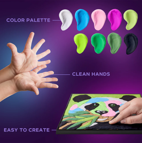 Okto Sensory Art: Panda Coloring With Clay Set 29cm X 29cm Art & Craft Kits