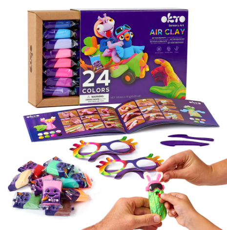 Okto Sensory Art: 24 Colors Air Clay Creativity Set Art & Craft