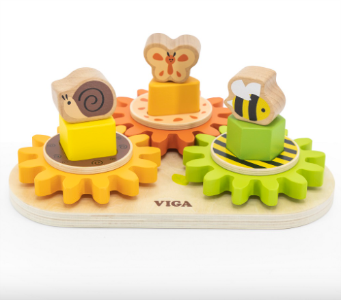 Viga Geometric Block Gears Toddler
