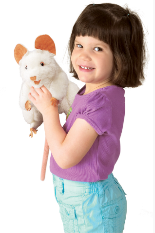 Folkmanis White Mouse Hand Puppet puppet