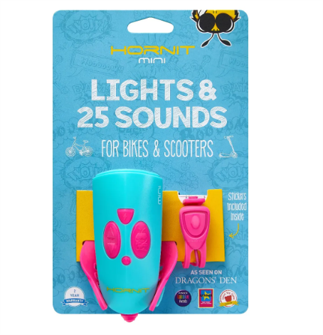 Hornit Mini Horn Pink & Turquoise bell