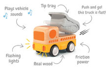Load image into Gallery viewer, Wanborns Wooden Friction Dump Truck
