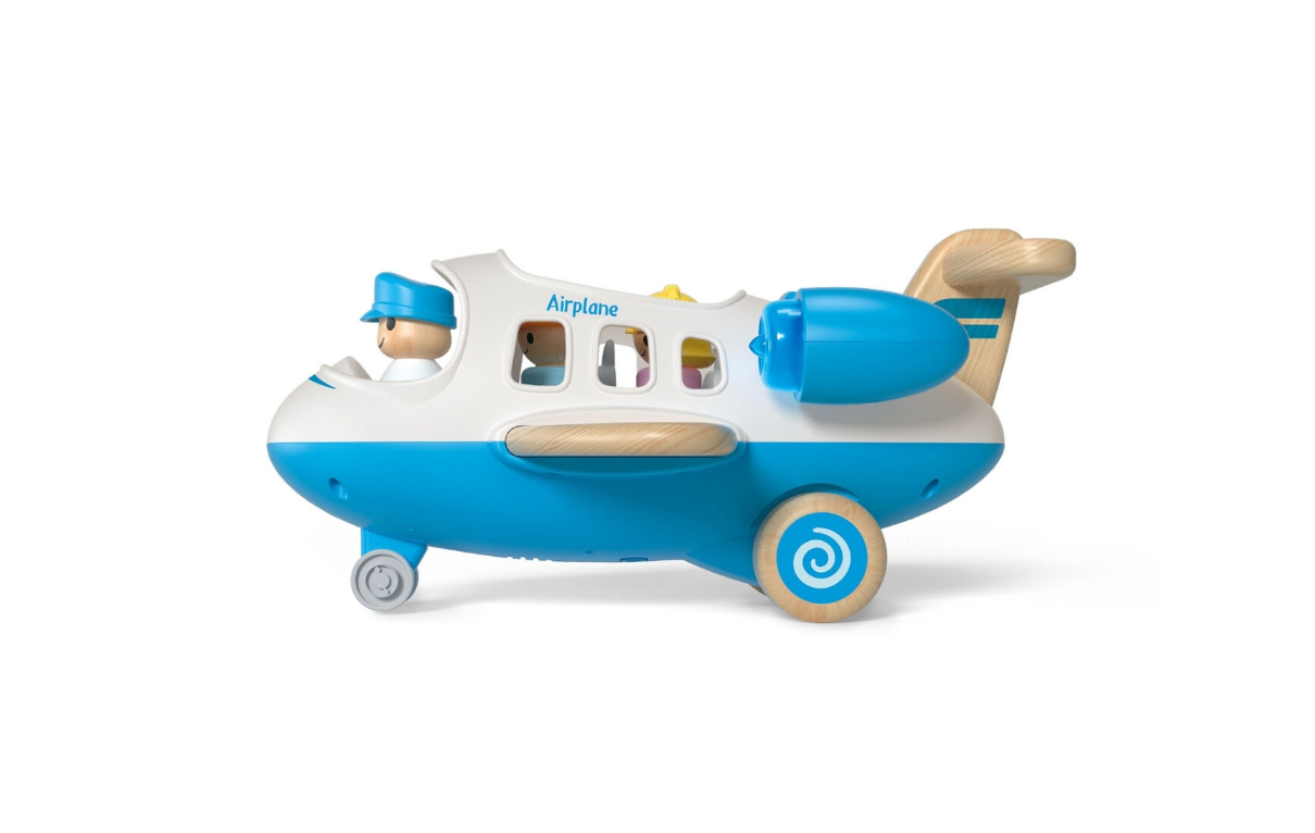 Wanborns Wooden Airplane with Sound and Lights