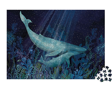 Load image into Gallery viewer, Janod Whales In The Deep Puzzle 1000pc
